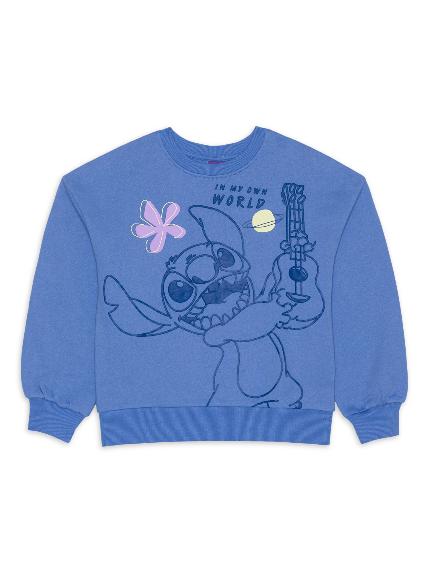 Girls Disney Stitch Long Sleeve Sweatshirt & Jogger 2-Piece Outfit Set,  Sizes 4-16 